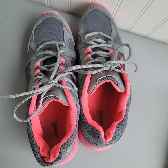 Avia Women's Sneakers Gray Pink Lace Lightweight Size 11 - Picture 4 of 7